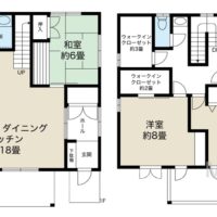 1階にLDKと和室、2階に3部屋の洋室とWICのあるオーソドックスで使い勝手の良い間取りです。