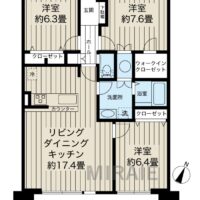 ウォークインクローゼットなどL、収納を増やした3LDKの間取り。 ウォークインクローゼットなどL、収納を増やした3LDKの間取り。