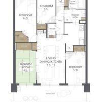 マンションの中では広い専有面積82.38㎡の4LDK。４人家族でも余裕を持ってお住まい頂けます。